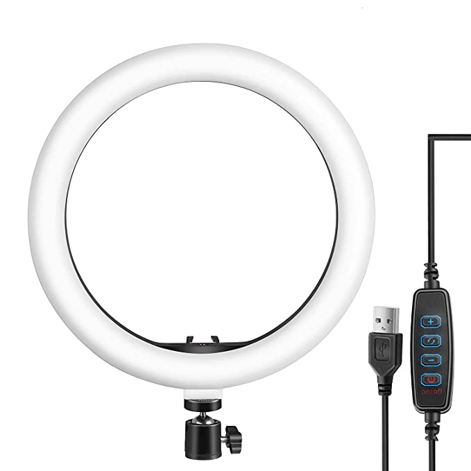 Amazon.com : iOgrapher 10-Inch LED Ring Light with Tripod Stand and Phone  Holder - Portable and Dimmable Ringlight for Makeup, Selfies, and Video  Streaming - Ubeesize Compatible - Perfect Desk Ring Light : Electronics